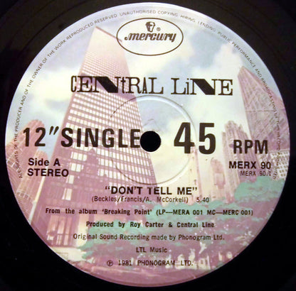 Central Line : Don't Tell Me (12", Single)