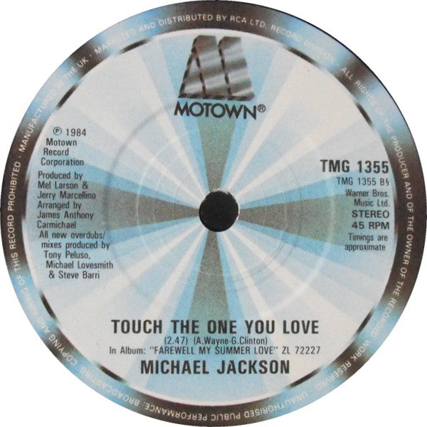 Michael Jackson : Girl You're So Together (7", Single)