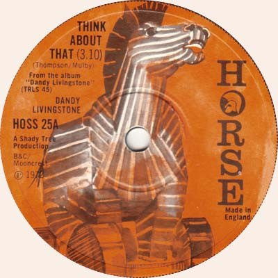 Dandy Livingstone : Think About That  (7", Single, Sol)