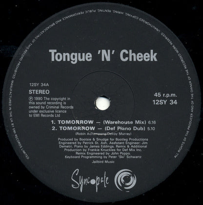 Tongue N Cheek : Tomorrow (12")