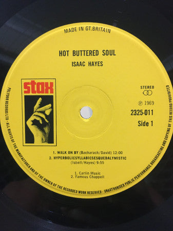 Isaac Hayes : Hot Buttered Soul (LP, Album, RE)