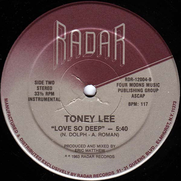 Toney Lee : Love So Deep (12", Single)