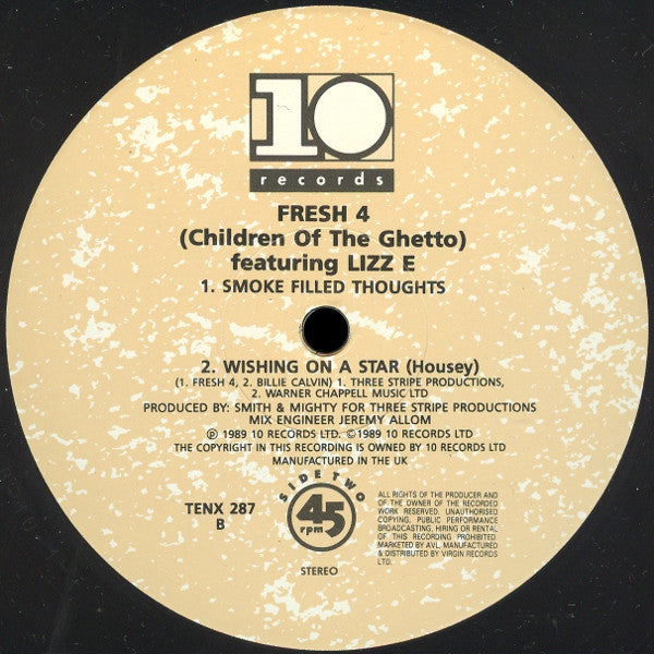 Fresh 4 Featuring Lizz E. : Wishing On A Star (12", Single)