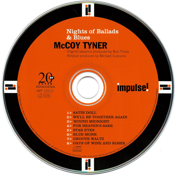 McCoy Tyner : Nights Of Ballads & Blues (CD, Album, RE, RM)