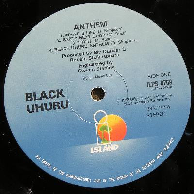 Black Uhuru : Anthem (LP, Album)