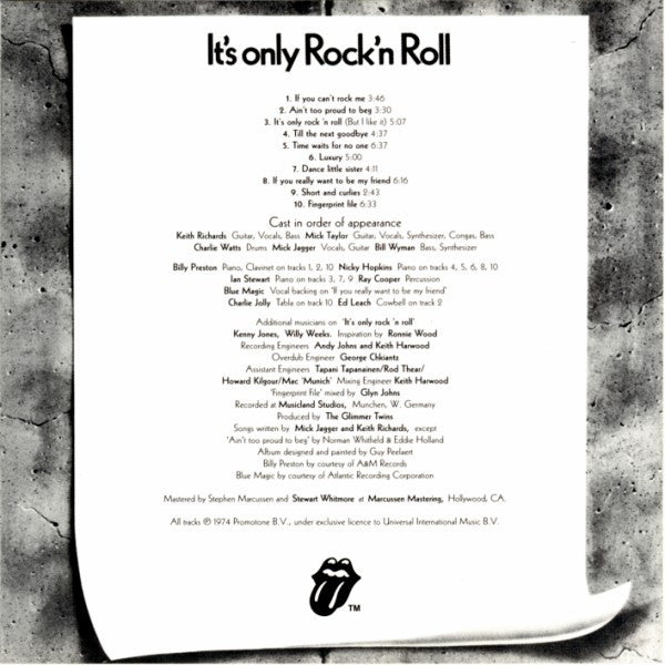 The Rolling Stones : It's Only Rock 'N Roll (CD, Album, RE, RM, Sup)