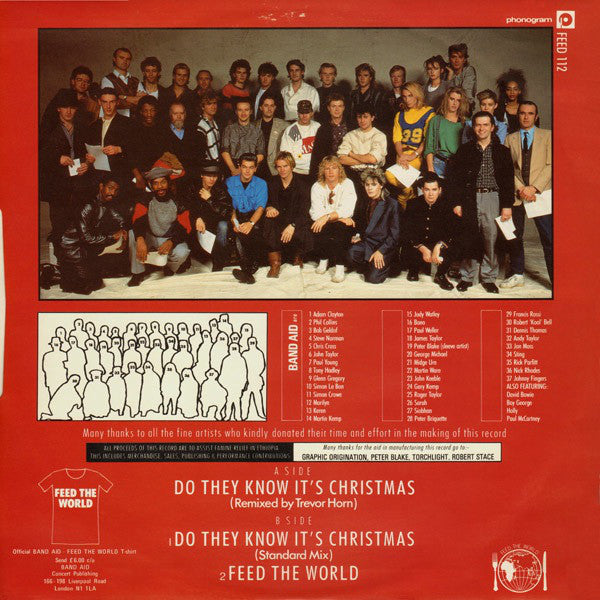 Band Aid : Do They Know It's Christmas? (12", Single, Orl)