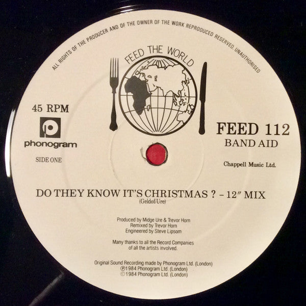 Band Aid : Do They Know It's Christmas? (12", Single, Orl)