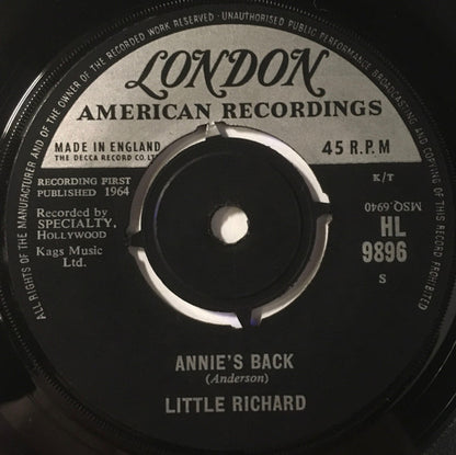 Little Richard : Bama Lama Bama Loo / Annie's Back (7", Single)