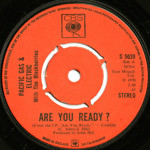 Pacific Gas & Electric : Are You Ready? (7", Single, 4-P)