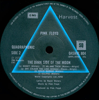 Pink Floyd : The Dark Side Of The Moon (LP, Album, Quad, Gat)