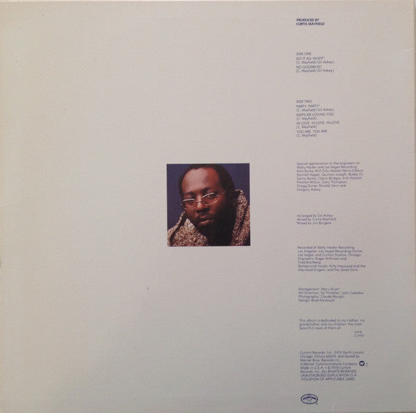 Curtis Mayfield : Do It All Night (LP, Album, Win)