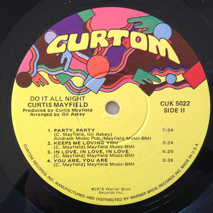 Curtis Mayfield : Do It All Night (LP, Album, Win)