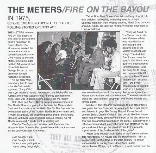 The Meters : Fire On The Bayou (CD, Album, RE, RM)