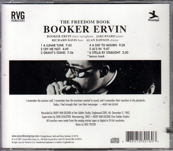 Booker Ervin : The Freedom Book (CD, Album, RE, RM)