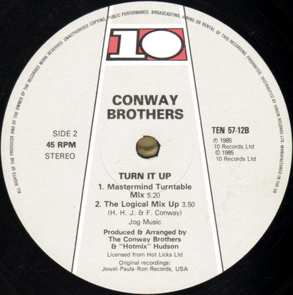 The Conway Brothers : Turn It Up (12", Single, Com)