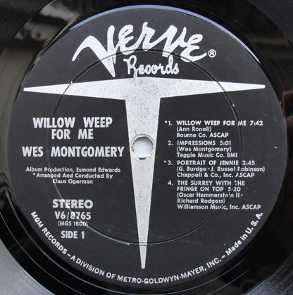 Wes Montgomery : Willow Weep For Me (LP, Album)