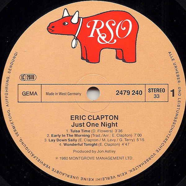 Eric Clapton : Just One Night (2xLP, Album, Gat)