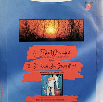 Rolling Stones* : She Was Hot (7", Single, Blu)