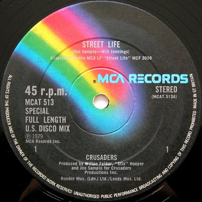 The Crusaders : Street Life (Special Full Length U.S. Disco Mix) (12", Single, Ltd, Bla)