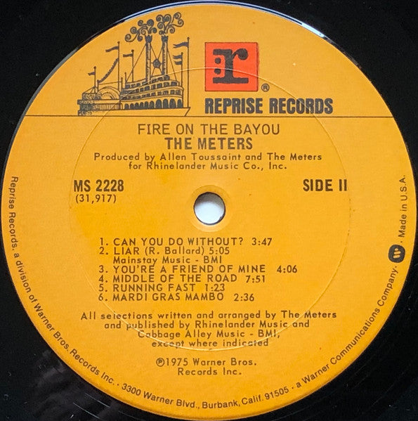 The Meters : Fire On The Bayou (LP, Album, Pit)