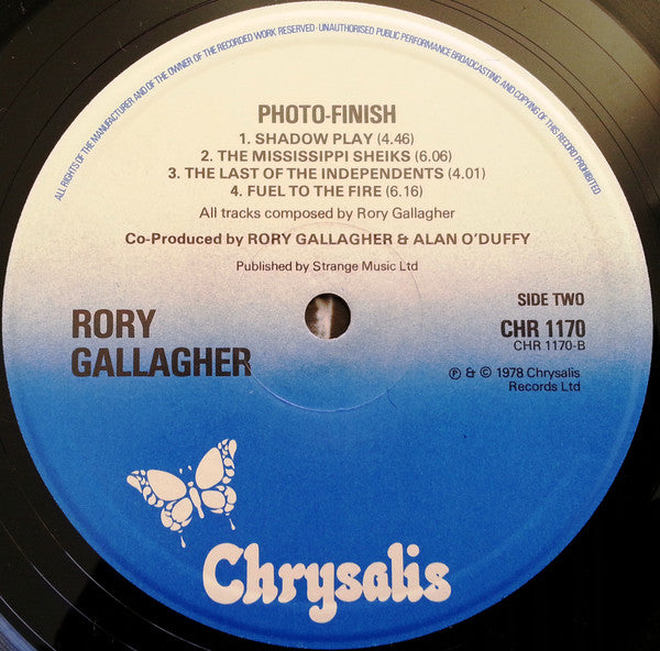 Rory Gallagher : Photo-Finish (LP, Album)