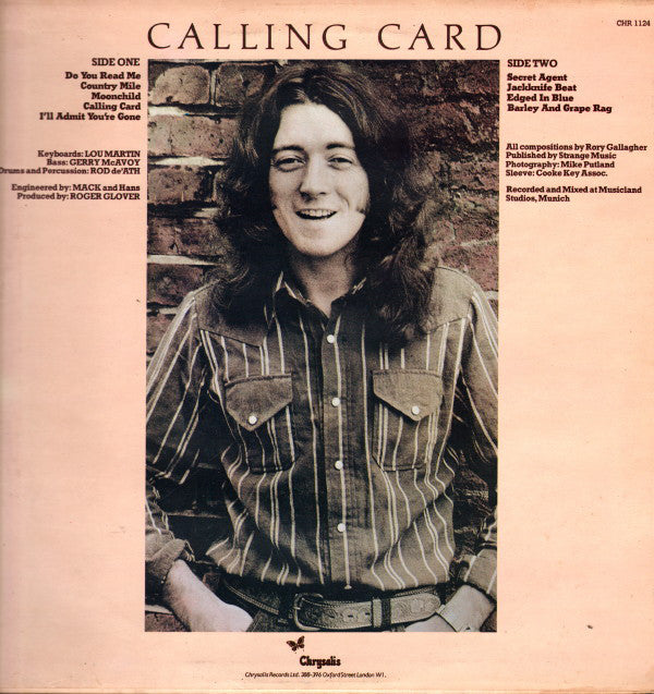 Rory Gallagher : Calling Card (LP, Album)