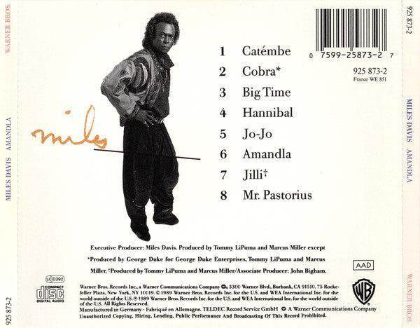 Miles Davis : Amandla (CD, Album)