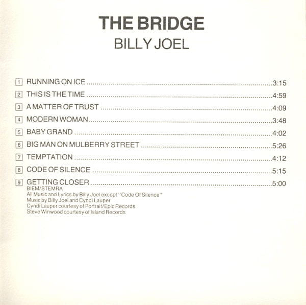 Billy Joel : The Bridge (CD, Album)