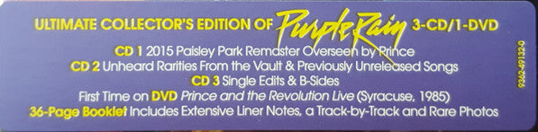 Prince And The Revolution : Purple Rain (CD, Album, RE, RM + CD, RM + CD, Comp, RM + DVD-V,)