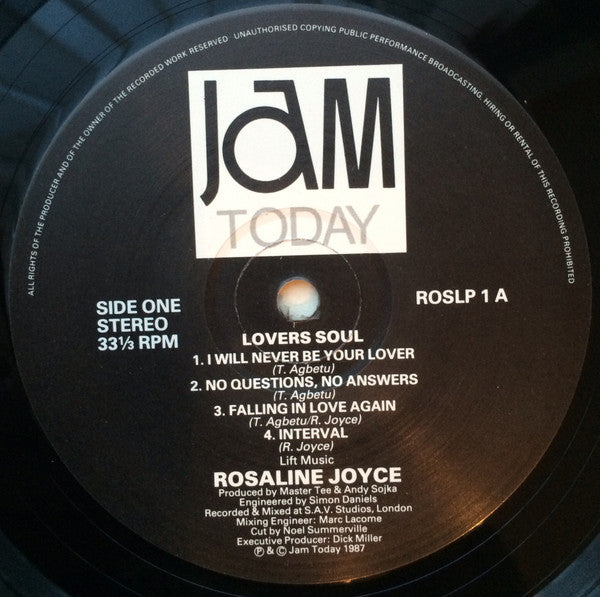 Rosaline Joyce : Lovers Soul (LP, Album)