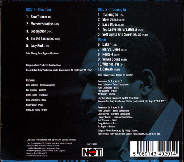 John Coltrane : Blue Train (Blue Train, Traneing In, Dakar) (2xCD, Comp, RM)