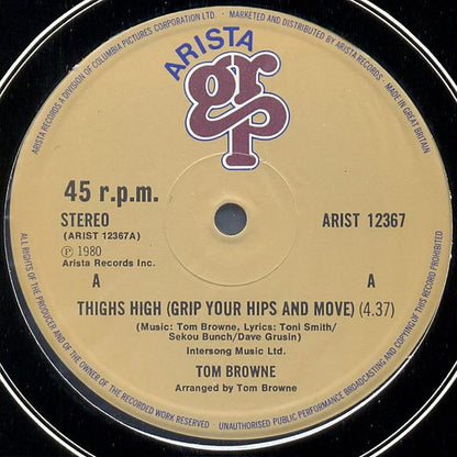 Tom Browne : Thighs High (Grip Your Hips And Move) / Dreams Of Lovin' You (12", Single)