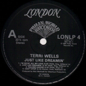 Terri Wells : Just Like Dreamin' (LP, Album)