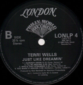 Terri Wells : Just Like Dreamin' (LP, Album)