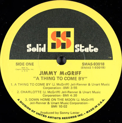 Jimmy McGriff : A Thing To Come By (LP, Album, Club, Cap)