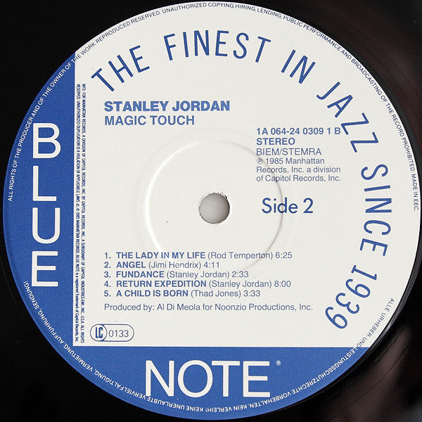 Stanley Jordan : Magic Touch (LP, Album)