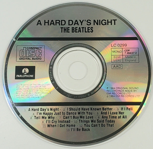 The Beatles : A Hard Day's Night (CD, Album, Mono, RE)