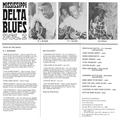 Various : Mississippi Delta Blues Vol. 2 (LP, Album, M/Print)