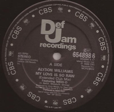 Alyson Williams : My Love Is So Raw (12", Single)