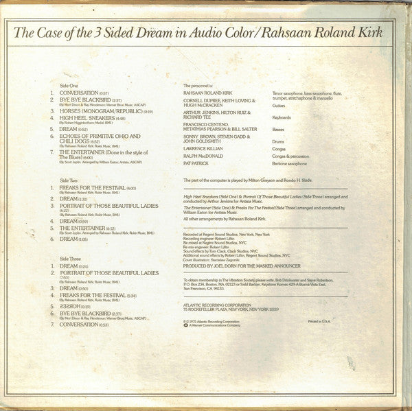 Rahsaan Roland Kirk* : The Case Of The 3 Sided Dream In Audio Color (2xLP, Album, PR)