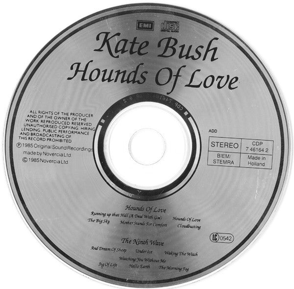 Kate Bush : Hounds Of Love (CD, Album, RE)