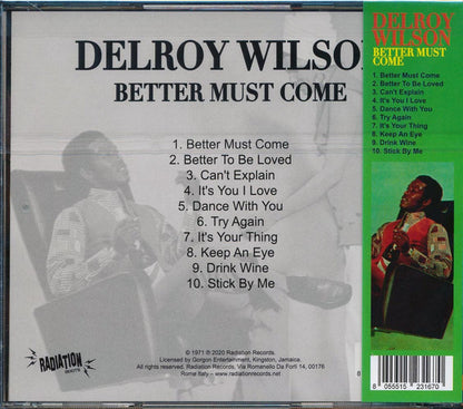 Delroy Wilson : Better Must Come (CD, Album, RE)