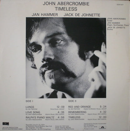 John Abercrombie, Jan Hammer, Jack De Johnette* : Timeless (LP, Album)