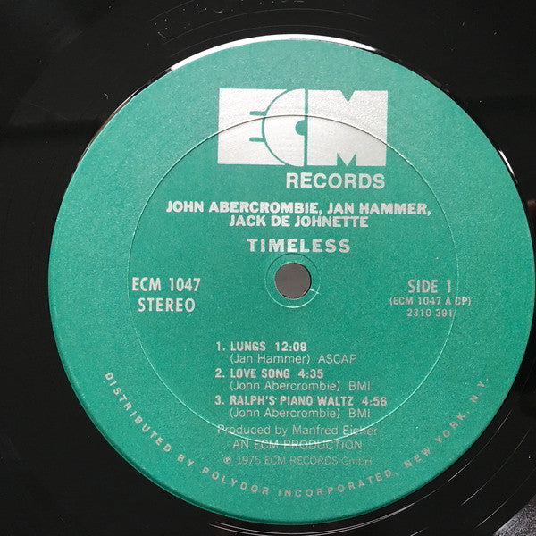 John Abercrombie, Jan Hammer, Jack De Johnette* : Timeless (LP, Album)