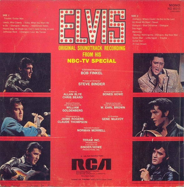 Elvis Presley : Elvis (TV Special) (LP, Album, Mono)