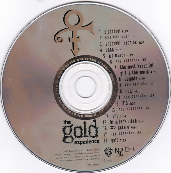 The Artist (Formerly Known As Prince) : The Gold Experience (CD, Album)