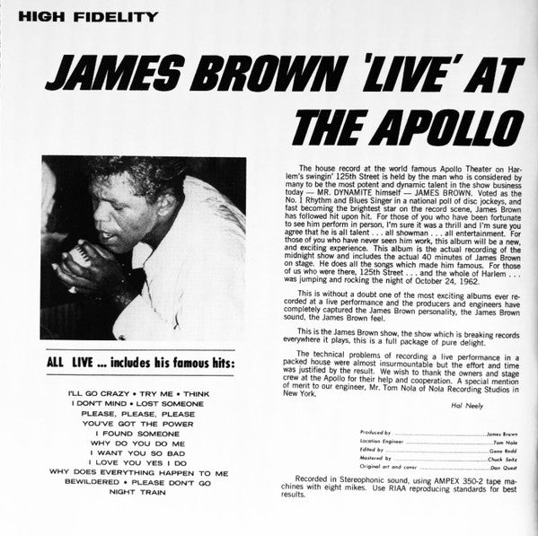 James Brown : Live At The Apollo (1962) Expanded Edition (CD, Album, RE, RM, Exp)