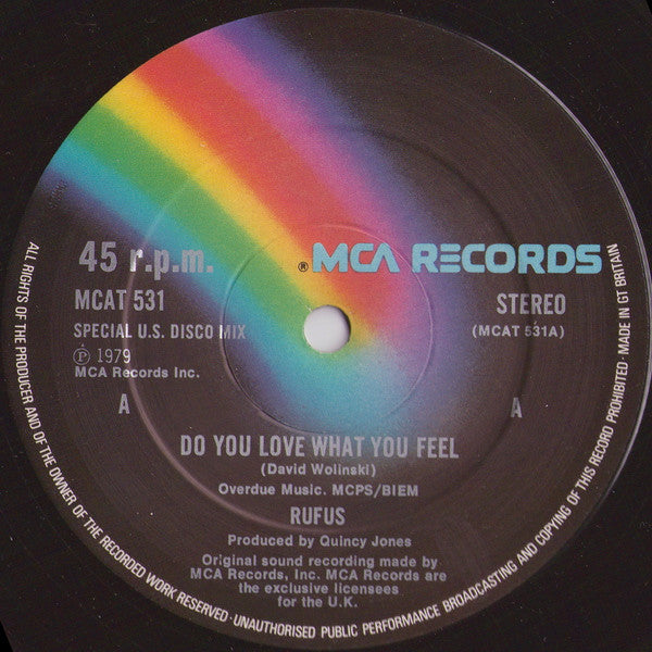 Rufus & Chaka Khan : Do You Love What You Feel (Special U.S. Disco Mix) (12")