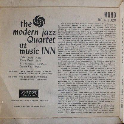 The Modern Jazz Quartet : The Modern Jazz Quartet ‎At Music Inn (7", EP, Mono)